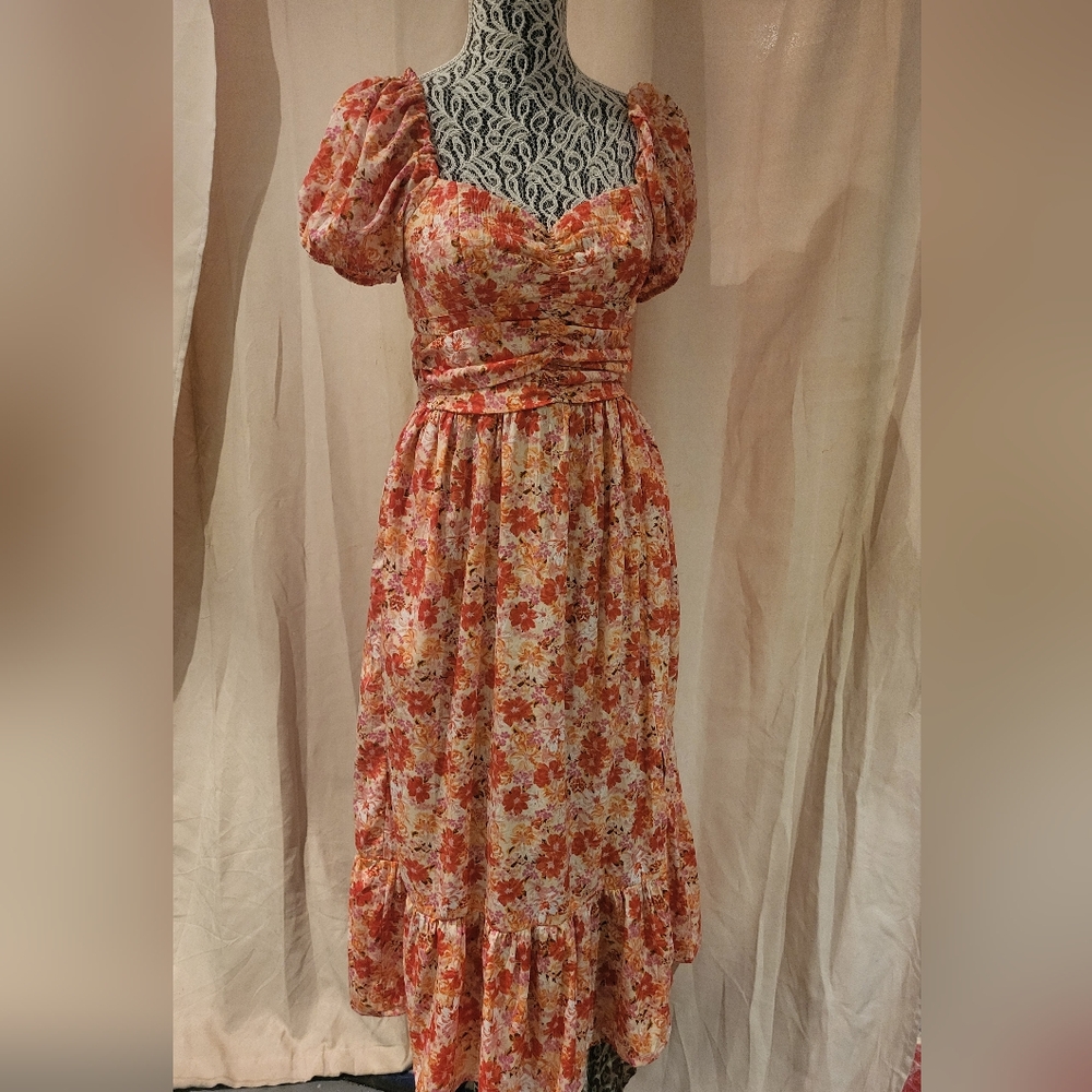 Floral Puff Sleeve Dress